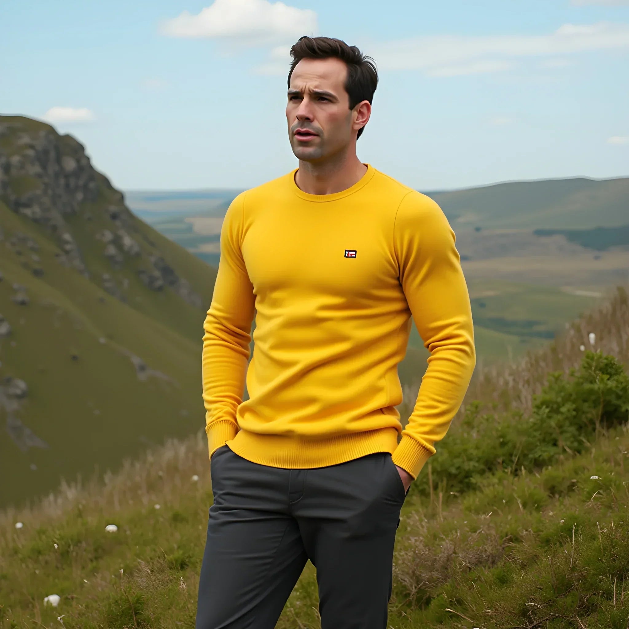 Man wearing Norway 1963 Yellow Sweater