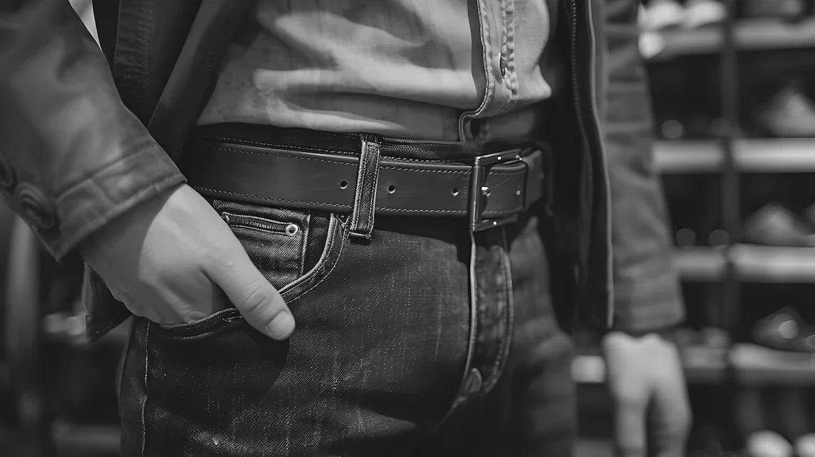 Luxury Black Leather Belt for Men – European Designer Brand
