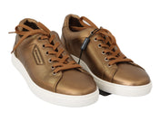 Dolce & Gabbana Golden Metallic Leather Sneakers