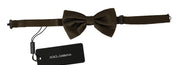 Dolce & Gabbana Elegant Brown Polka Dot Silk Bow Tie