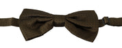 Dolce & Gabbana Elegant Brown Polka Dot Silk Bow Tie