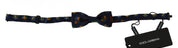 Dolce & Gabbana Exquisite Silk Bow Tie in Blue Flags Print