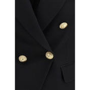 Balmain Black Wool Jackets And Coat