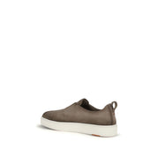 Santoni Beige Rubber Low Top Sneakers