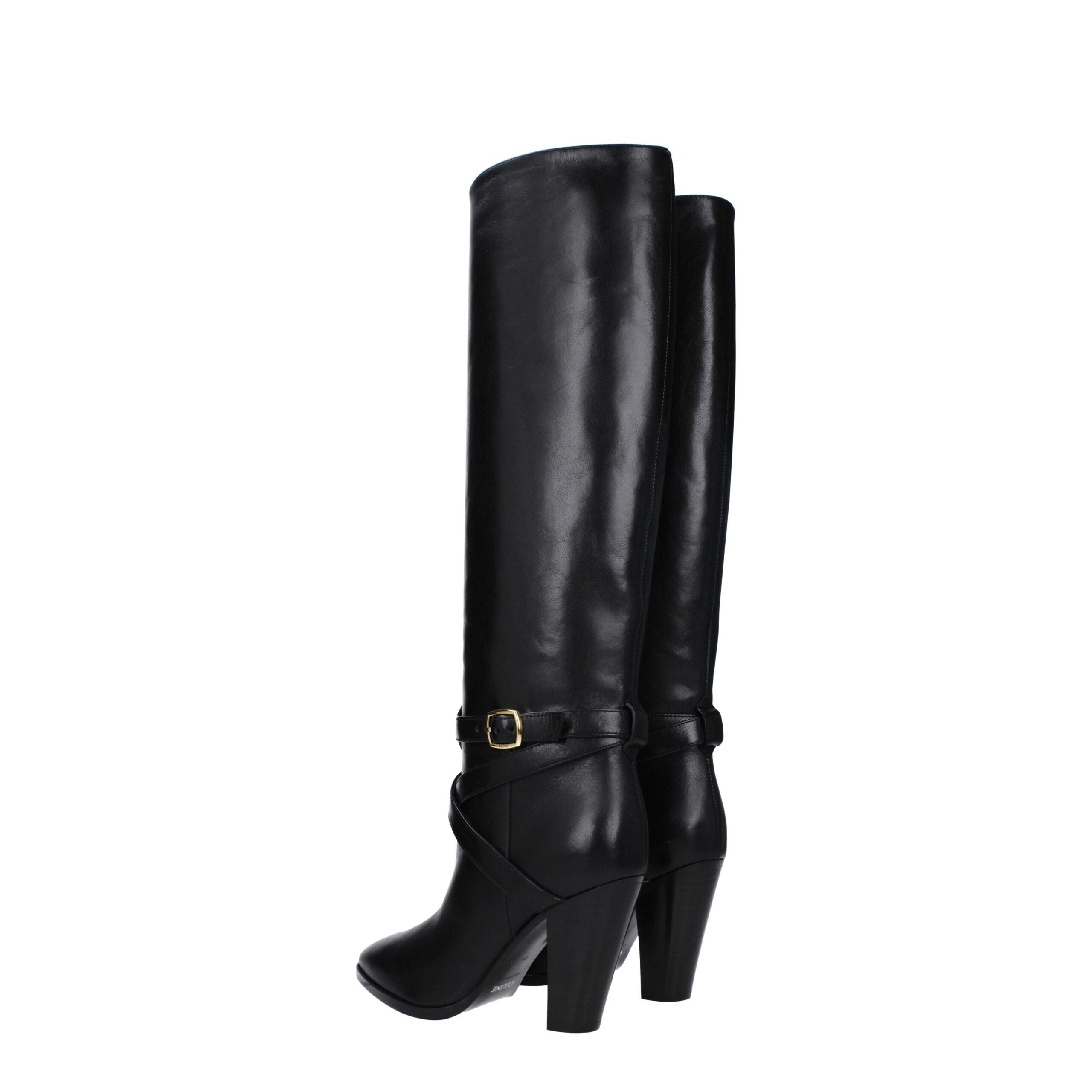 Celine Black Leather Boots