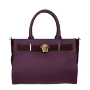 Versace Purple Leather Handbag