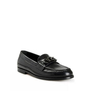 Valentino Garavani Black Leather Slip-On Loafers