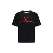 Valentino Black Cotton T-Shirt