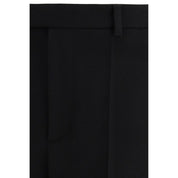 Valentino Black Fleece Wool Dress Pants