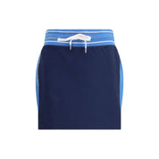 Casablanca Blue Cotton Mini Skirt