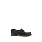 Valentino Garavani Black Calf Leather Bos Taurus Slip-On Loafers