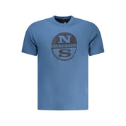 North Sails Blue Cotton Men T-Shirt