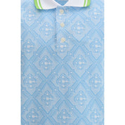 Casablanca Light Blue Cotton Polo Shirt