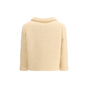 Valentino Beige Fleece Wool Coat