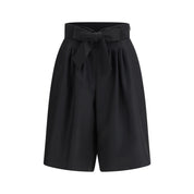 Valentino Black Wool Bermuda Shorts