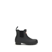 Hunter Black Rubber Ankle Boots