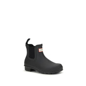 Hunter Black Rubber Ankle Boots