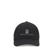 Brunello Cucinelli Gray Cotton Cap (Baseball Hat)