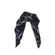 Margiela Black Silk Scarf