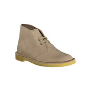 Clarks Beige Leather Ankle Boots