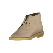 Clarks Beige Leather Ankle Boots
