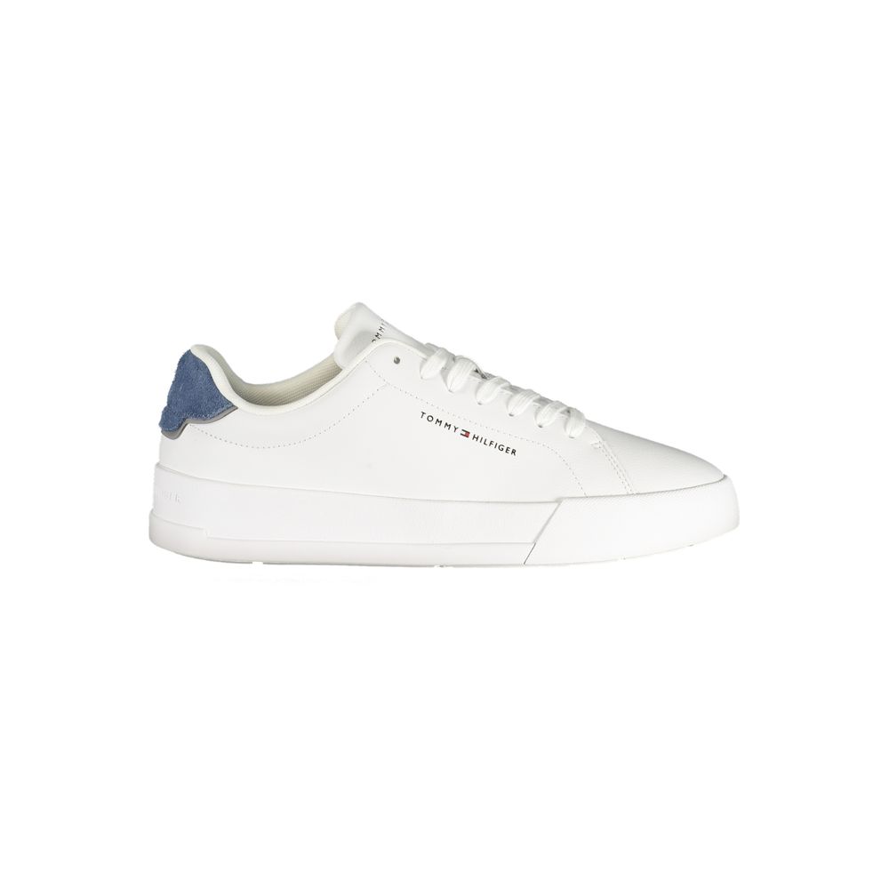 Tommy Hilfiger White Polyurethane Men's Sneaker