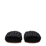 Chloé Black Leather Slippers