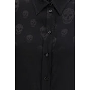 Alexander McQueen Black Viscose Pattern Shirt