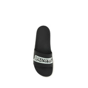 Balenciaga Black Rubber Sandals