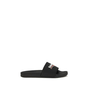 Balenciaga Black Rubber Slippers