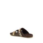 Burberry Brown Rubber Flat Sandals