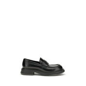 Gucci Black Calf Leather Bos Taurus Slip-On Loafers