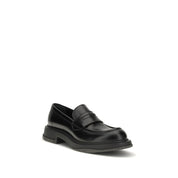 Gucci Black Calf Leather Bos Taurus Slip-On Loafers