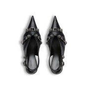 Balenciaga Black Calfskin High Heel Pumps