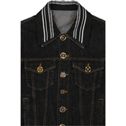 Versace Black Cotton Denim Jacket