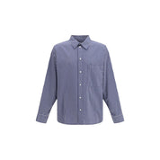 Balenciaga Blue Cotton Pattern Shirt