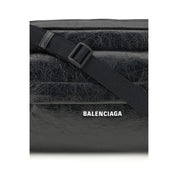 Balenciaga Black Lamb Ovis Aries Aries Shoulder Bag