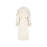 Burberry White Cotton Coat