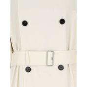 Burberry White Cotton Coat