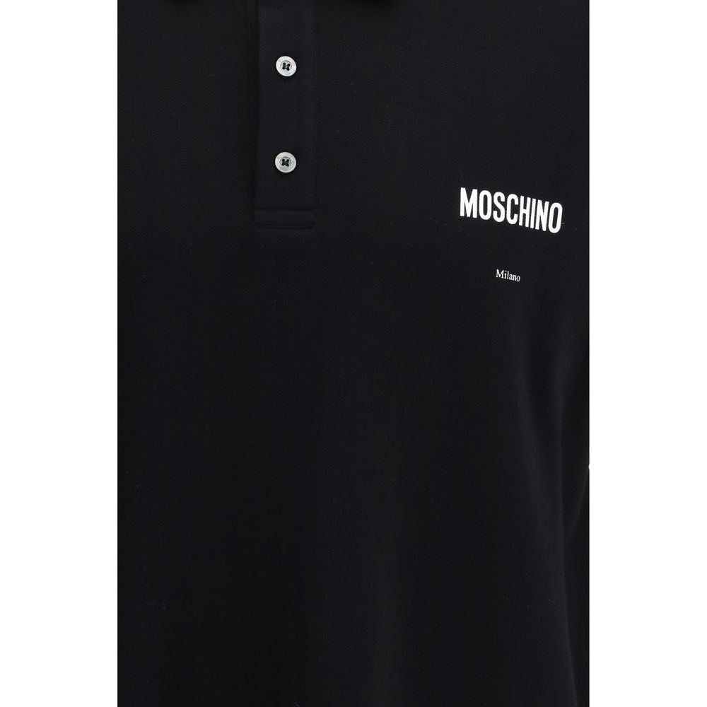 Moschino Black Cotton Polo Shirt