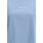 Balenciaga Blue Cotton T-Shirt