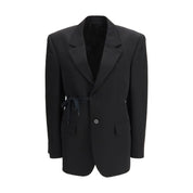Balenciaga Black Wool Jackets And Coat