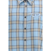 Diesel Blue Cotton Pattern Shirt