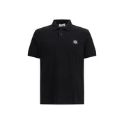 Stone Island Black Cotton Polo Shirt