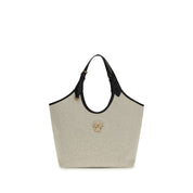 Versace Beige Cotton Shoulder Bag