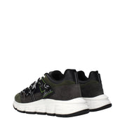 Versace Gray Leather Sneakers