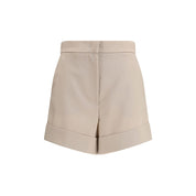 Max Mara Bicolor Fleece Wool Bermuda Shorts