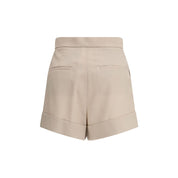 Max Mara Bicolor Fleece Wool Bermuda Shorts