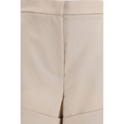 Max Mara Bicolor Fleece Wool Bermuda Shorts
