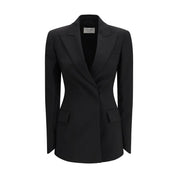 Max Mara Black Fleece Wool Blazer